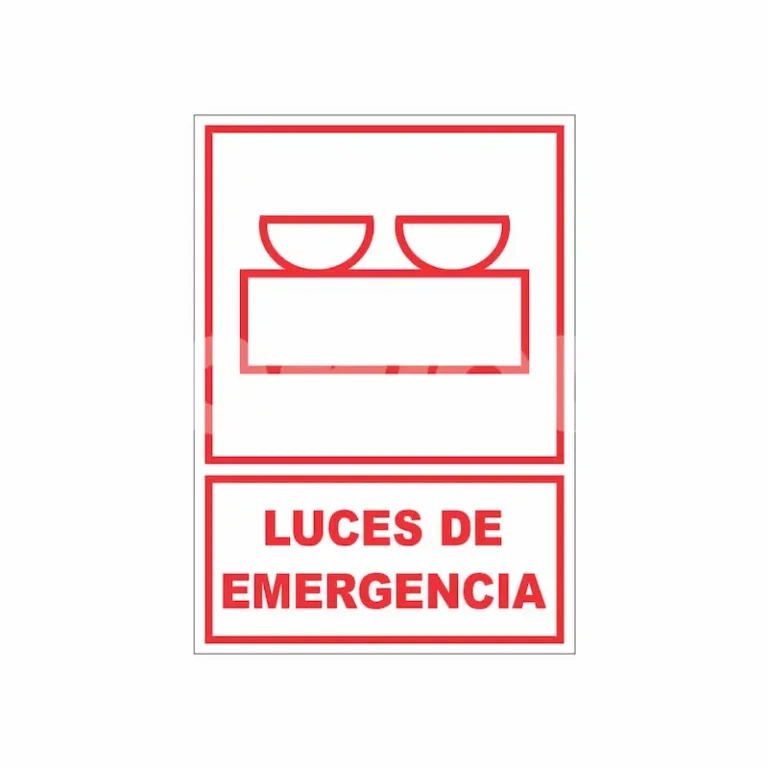 Señales informativas de luces de emergencia señaletica