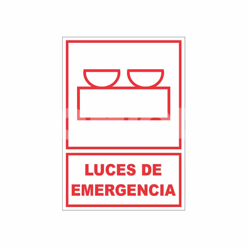 Señales informativas de luces de emergencia señaletica