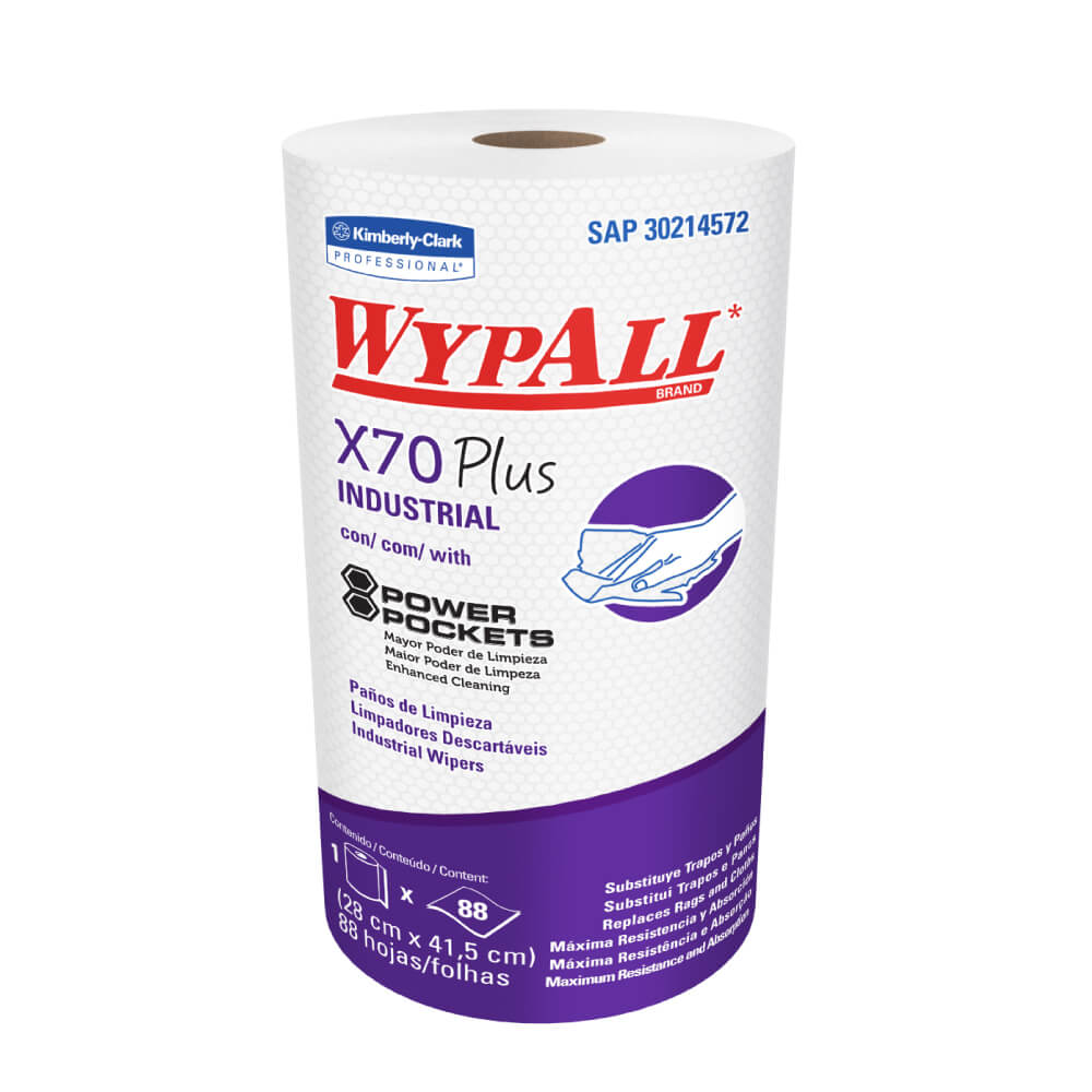 Paño Industrial WypAll X70 Rollo Regular con Power Pockets